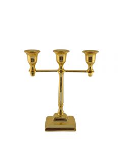 Grehom 3 Arm Candelabra - Westminster (Golden), 18 cm candle holder