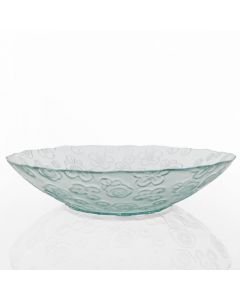 Grehom Recycled Glass Bowl (32 cm) - Flowers