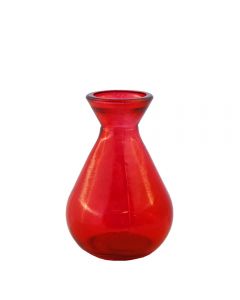 Grehom Recycled Glass Bud Vase (Set of 2) - Classic (Red);10 cm Vase