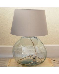 Grehom Table Lamp Base; 39 cm Recycled Glass Table Lamp Base