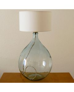Grehom Lamp Base- Tear Drop; 56 cm Recycled Glass Lamp Base