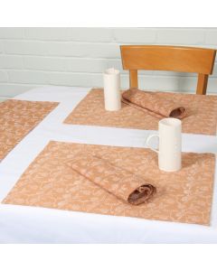 Grehom Placemats (Set of 2) - Mehendi Creepers; Cotton Tablemats