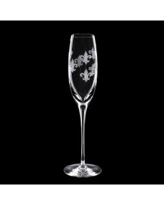 Grehom Crystal Champagne Glass - Fleur de Lys (200ml)