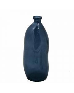Grehom Recycled Glass Vase- Curvy (Dark Blue); 35 cm Vase - PRICE ON REQUEST