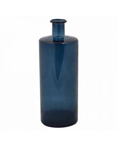 Grehom Recycled Glass Vase- Cylinder (Dark Blue); 40 cm Vase - PRICE ON REQUEST