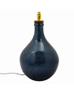 Grehom Lamp Base- Tear Drop (Dark Blue) ; 46 cm Recycled Glass Lamp Base - PRICE ON REQUEST