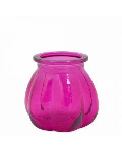Grehom Recycled Glass Vase- Pumpkin (Magenta); 11 cm Vase - PRICE ON REQUEST