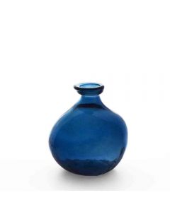 Grehom Recycled Glass Vase- Bubble (Dark Blue); 18 cm Vase - PRICE ON REQUEST