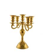 Grehom 5 Arm Candelabra - Pall Mall (Golden); 23 cm Candle Holder