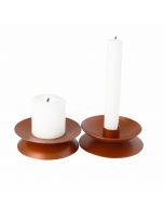 Grehom Reversible Candle Holder- Copper (Set of 2); Candlestick & Votive Holder