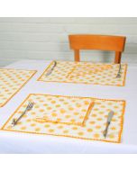 Grehom Placemats (Set of 2) - Sun; Cotton Tablemats