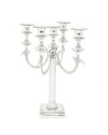 Grehom 5 Arm Candelabra - Silver Fountain; 30 cm Candle Holder