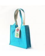 Grehom Hessian Bag - Turquoise